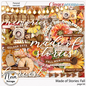 Made of Stories: Fall - Page-kit - by Neia Scraps