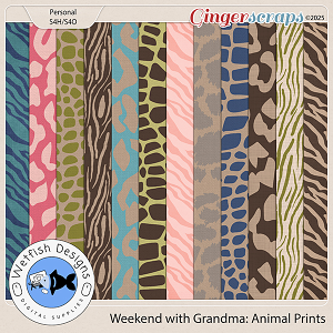 Weekend with Grandma: Animal Print Paper Pack by Wetfish Designs 