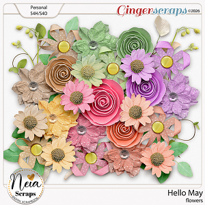 Hello May - Flowers - by Neia Scraps