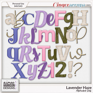Lavender Haze Alphabet Sets by Aimee Harrison Lavender Haze Alphabet Sets by Aimee Harrison