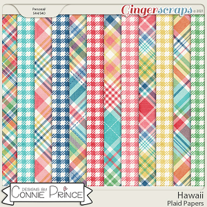 Hawaii  - Plaid Papers by Connie Prince