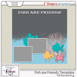 Fish are Friends Template by Scrapbookcrazy Creations