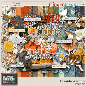 Fireside Warmth Page Kit by Aimee Harrison