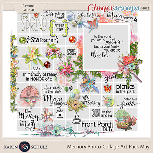 Memory Photo Collage Art Pack May by Karen Schulz   