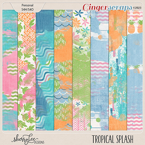 Tropical Splash Painted Papers by Sherry Lee Designs