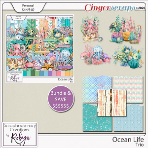 Ocean Life Trio by Scrapbookcrazy Creations
