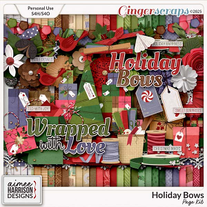 Holiday Bows Page Kit by Aimee Harrison