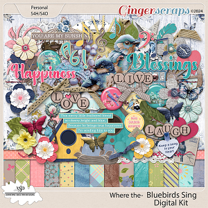 Where the Bluebird's Sing Collection by Adrienne Skelton Designs 