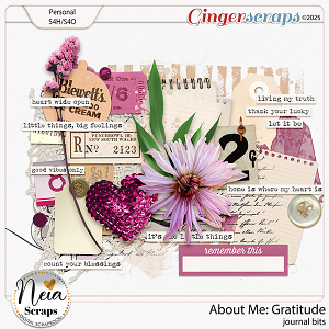 About Me: Gratitude - Journal Bits - by Neia Scraps