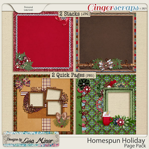 Homespun Holiday Page Pack from Designs by Lisa Minor