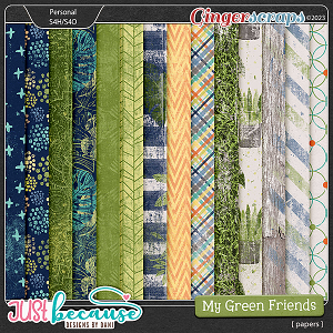 My Green Friends Papers by JB Studio