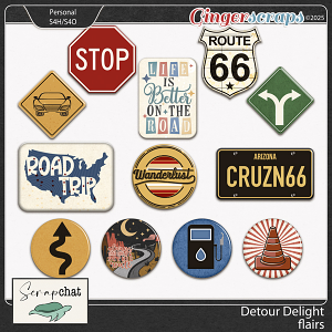 Detour Delight Flairs by ScrapChat Designs