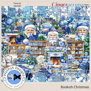Bookish Christmas Page Kit by Wetfish Designs