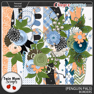 Penguin Pals - BORDERS by Twin Mom Scraps