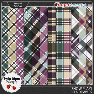 Snow Play - PLAID PAPERS by Twin Mom Scraps