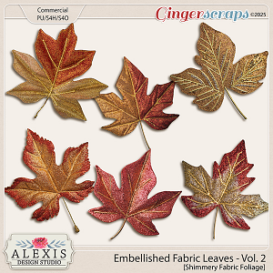 CU - Embellished Fabric Leaves Vol. 2