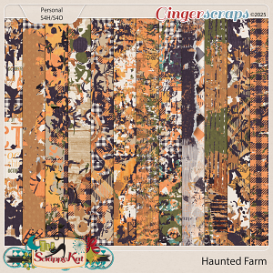 Haunted Farm Artsy Papers by The Scrappy Kat