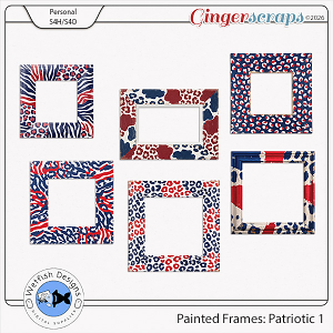 Painted Frames: Patriotic 1 by Wetfish Designs