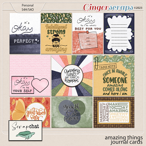 Amazing Things Journal Cards by ScrapChat Designs