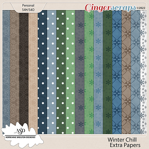 Winter Chill Extra Paper Pack- by Adrienne Skelton Designs