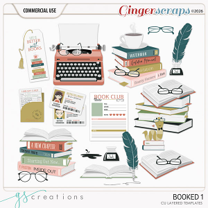 Booked Layered Templates (CU) by GS Creations