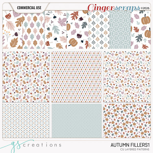 Autumn Fillers1 Patterns (CU) by GS Creations