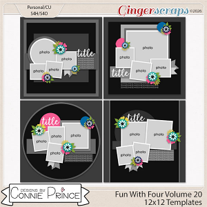 Fun With Four Volume 20 - 12x12 Temps (CU Ok) by Connie Prince