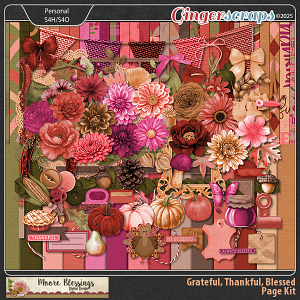 Grateful, Thankful, Blessed Page Kit by Moore Blessings Digital Design 