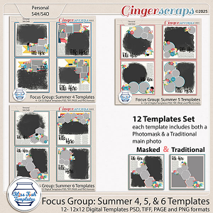 Focus Group Summer 4 5 & 6 Template Bundle by Miss Fish