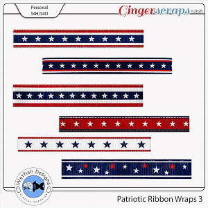 Patriotic Ribbon Wraps 3 by Wetfish Designs  