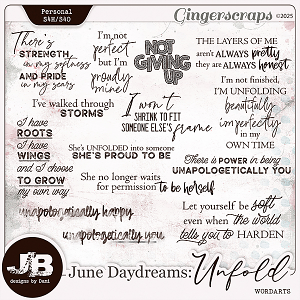 June Daydreams: Unfold Wordarts by JB Studio