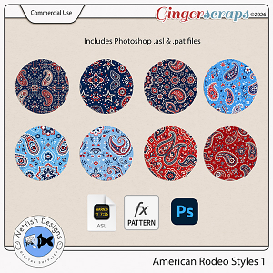 American Rodeo Layer Styles 1 by Wetfish Designs