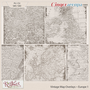 CU Vintage Map Overlays - Europe