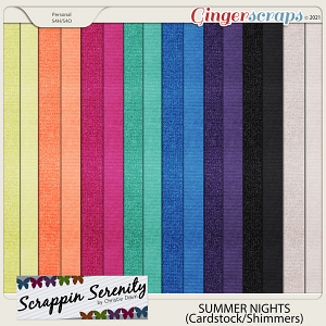 Summer Nights Cardstock & Shimmer Papers