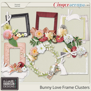Bunny Love Frame Clusters by Aimee Harrison