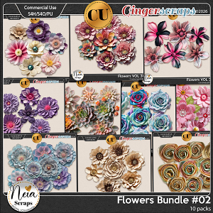 Flowers - Bundle #02 {CU} - by Neia Scraps Flowers - Bundle #02 {CU} - by Neia Scraps