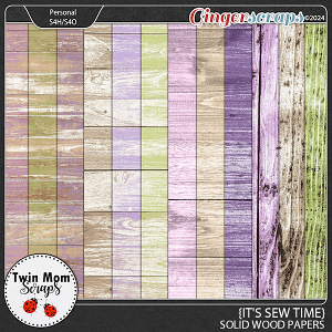 It's Sew Time - SOLID WOOD PAPERS by Twin Mom Scraps