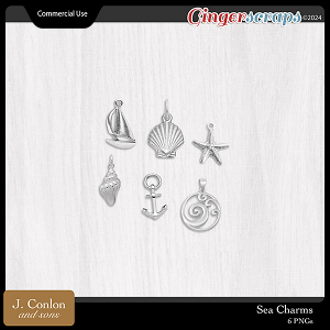 Sea Charms CU Embellishments by J. Conlon and Sons