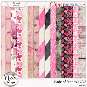 Made of Stories: LOVE - Papers - by Neia Scraps
