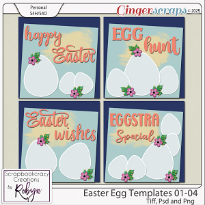 Easter Egg Templates 01-04 by Scrapbookcrazy Creations