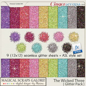 The Wicked Three (glitter pack)