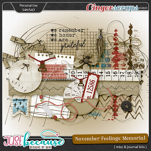 November Feelings: Memorial Misc & Journal Bits by JB Studio