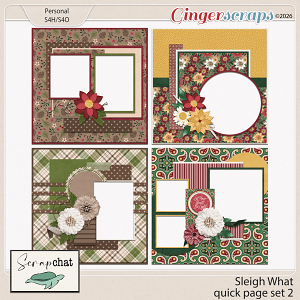 Sleigh What Quick Page Set 2 by ScrapChat Designs Sleigh What Quick Page Set 2 by ScrapChat Designs