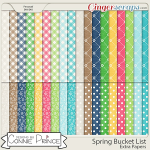 Spring Bucket List - Extra Papers by Connie Prince