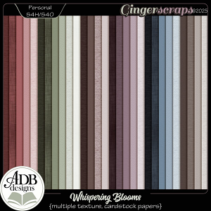 Whispering Blooms Cardstock Solid Papers by ADB Designs