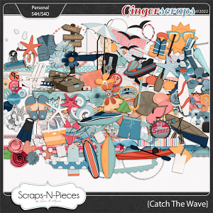 Catch The Wave Embellishments by Scraps N Pieces 