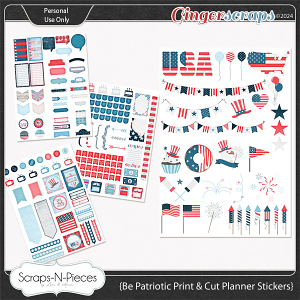 Be Patriotic Print and Cut Planner by Scraps N Pieces