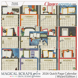 2026 Calendar Quick Pages (Wizard Edition)