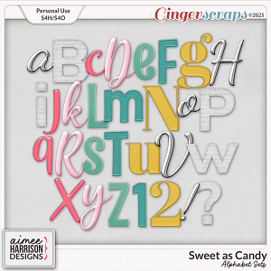 Sweet as Candy Alphabet Sets by Aimee Harrison