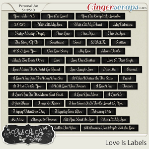 Love Is Word Labels